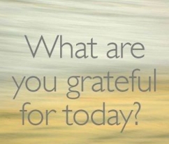 An image with the question “What are you grateful for today?” written on it